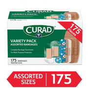 Curad Family Bandage Variety Pack, 4 Styles Included; Waterproof, Galaxy, Flex-Fabric, Heavy Duty, 175 Bandages