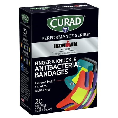 Curad Finger & Knuckle Antibacterial Assorted Bandage, 20 Count