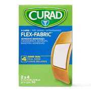 Curad Flex-Fabric Adhesive Bandages, 2"x4", 50 Count