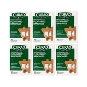 6 Pack - CURAD Flex-Fabric Finger and Knuckle Bandages, Assorted Sizes, 20 Ct
