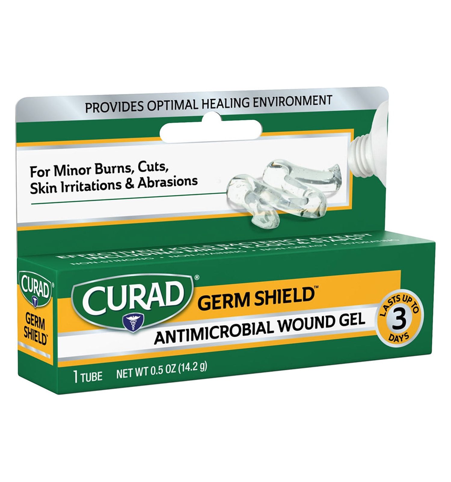 Curad Germ Shield Antimicrobial Silver Wound Gel, For Minor Cuts, Scrapes and Burns, 0.5 Oz Tube, 1 Count - image 1 of 5