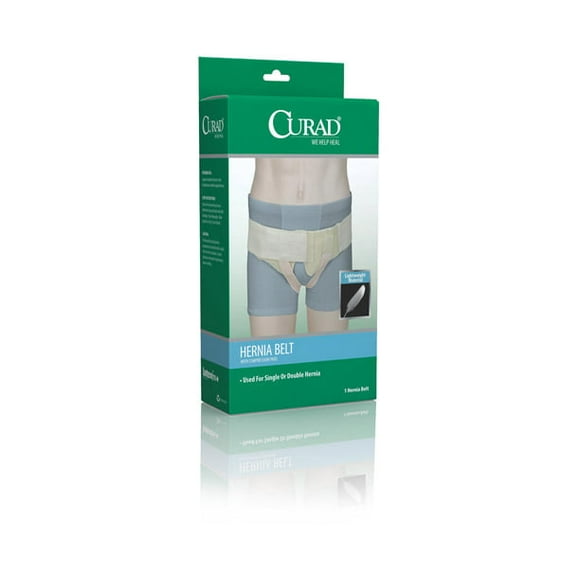 Sport Aid Hernia Support Belt - Small Size (30-35 Inch Waist) 2-Pack With Adjustable Pads