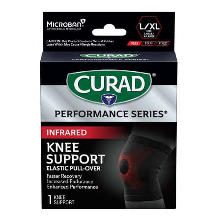 CURAD® Infrared Knee Support, Black, Large/X-Large