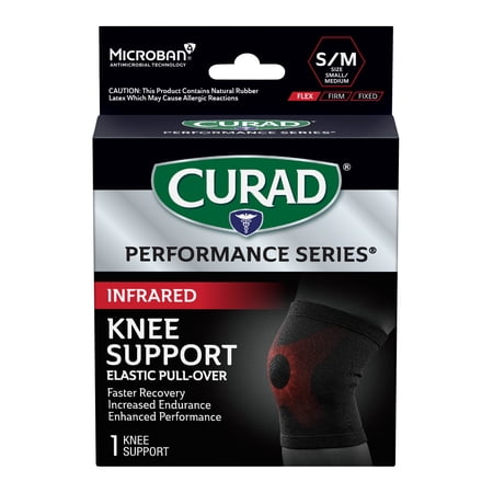 CURAD® Infrared Knee Support, Black, Small/Medium