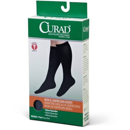 Curad Knee-High Compression Hosiery 15-20mmHg - Walmart.com