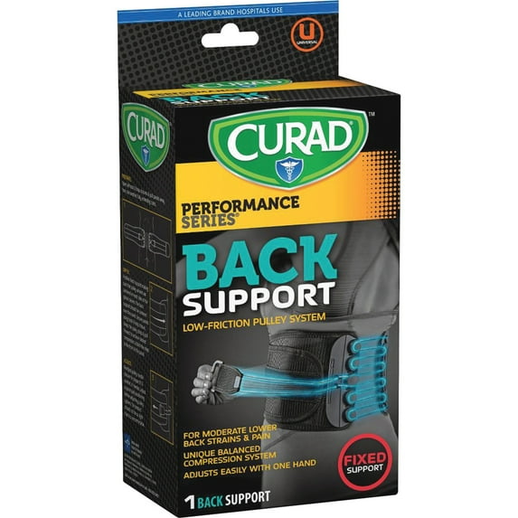 Curad, MIICUR22700D, Low Friction Pulley Back Support, 1 Each, Black