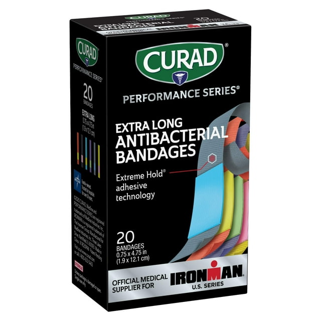 Curad, MIICURIM5019, Antibacterial Ironman Bandages, 1 / Box, Multi