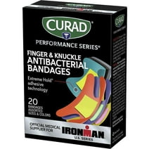 Curad, MIICURIM5021, Finger/Knuckle Antibacterial Bandage, 1 / Box, Multi