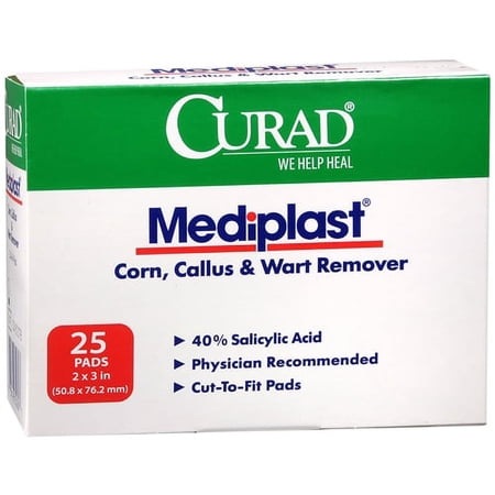 Curad Mediplast Pads 40%, 2 Inches X 3 Inches - 25 Ea, 3 Pack