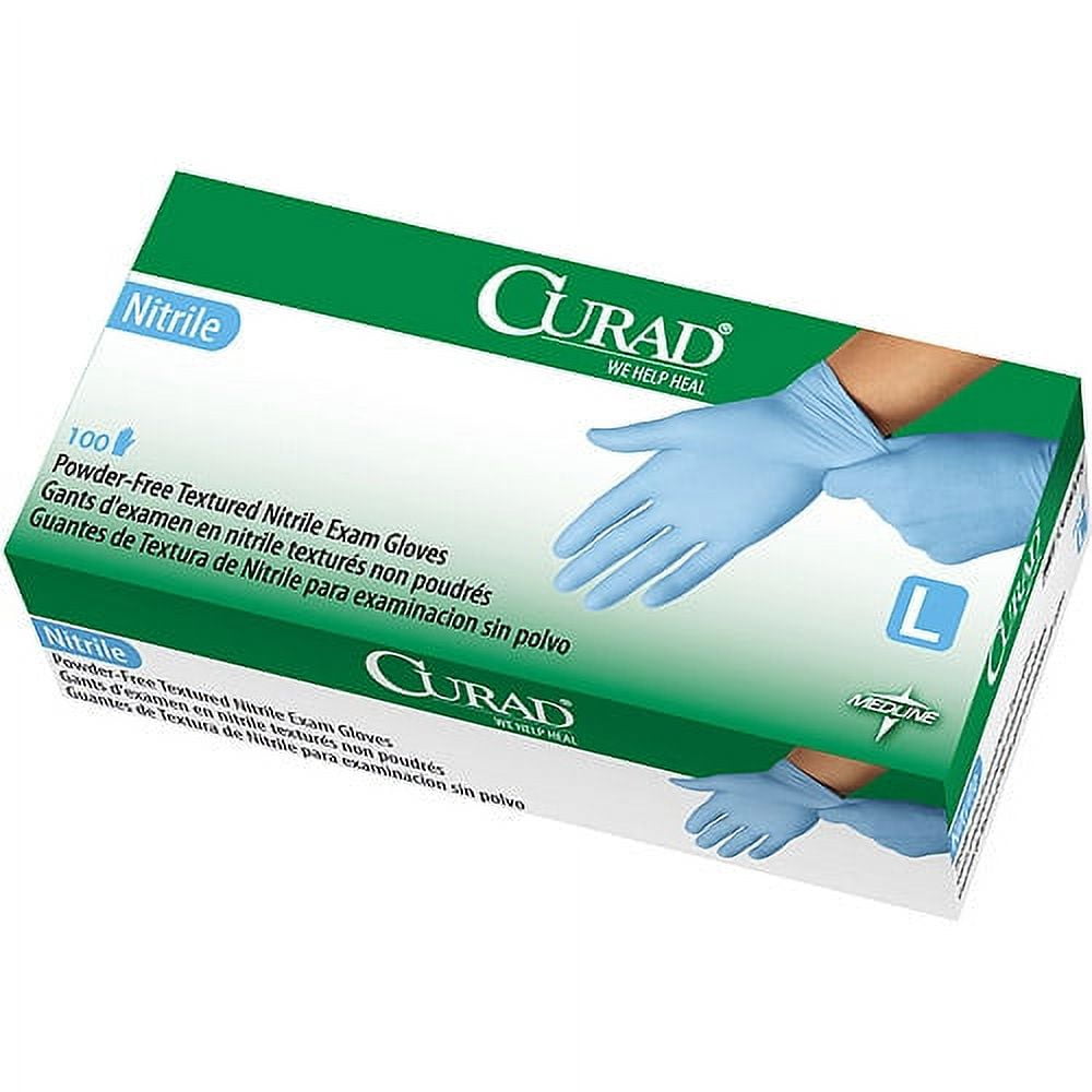 Curad Nitrile Exam Glove, Large