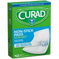 thumbnail image 1 of Curad Non-Stick Pads With Adhesive Tabs 3 Inches X 4 Inches, 10 Each (Pack of 2), 1 of 1