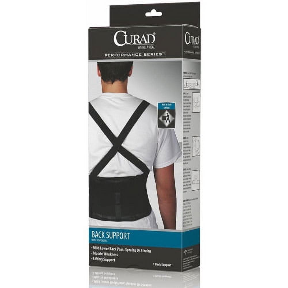 Curad Performance Series Back Support Wrap - Easy One-Hand Application For Active Seniors 50+