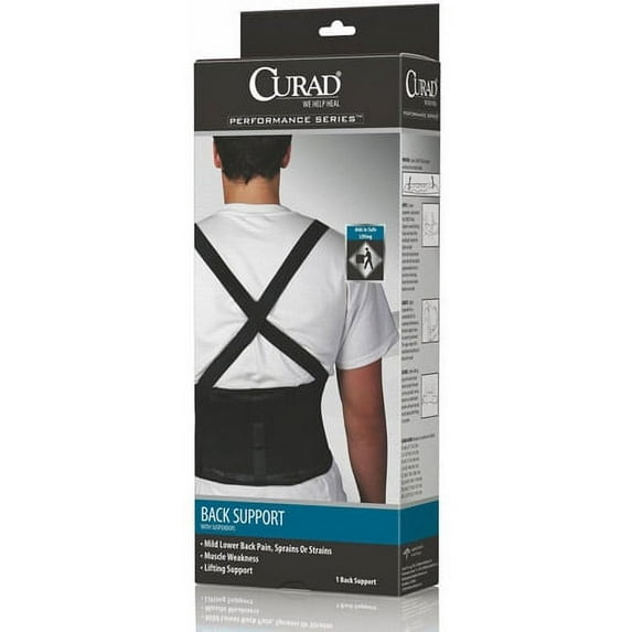 Curad Performance Series Back Support with Suspenders