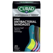 CURAD  Performance Series  Antibacterial Fabric Bandages, 1 in x 3.25 in, 480 Count Case of 24