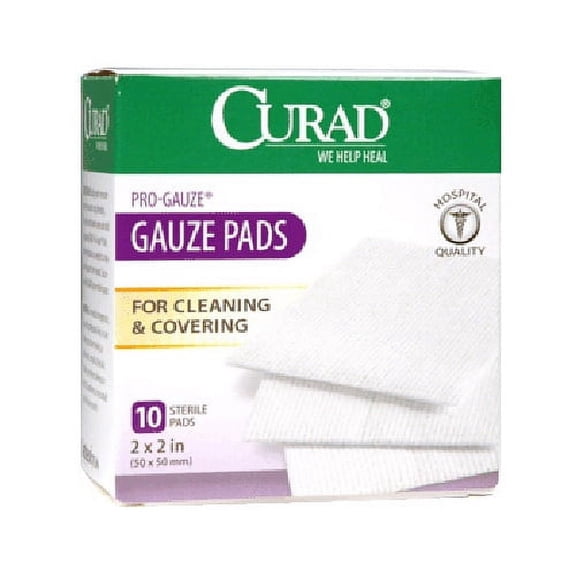 Curad Pro Gauze Pads, 2 X 2 Inches - 10 Ea, 3 Pack