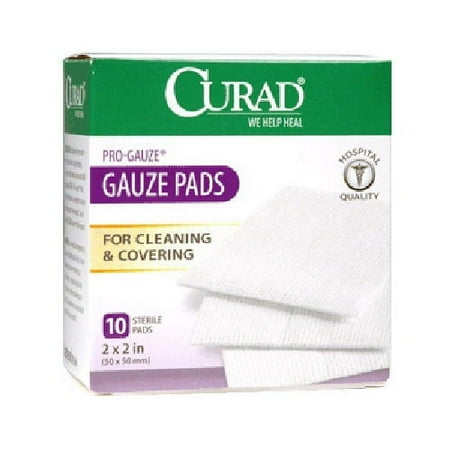 Curad Pro Gauze Pads, 2 X 2 Inches - 10 Ea, 6 Pack