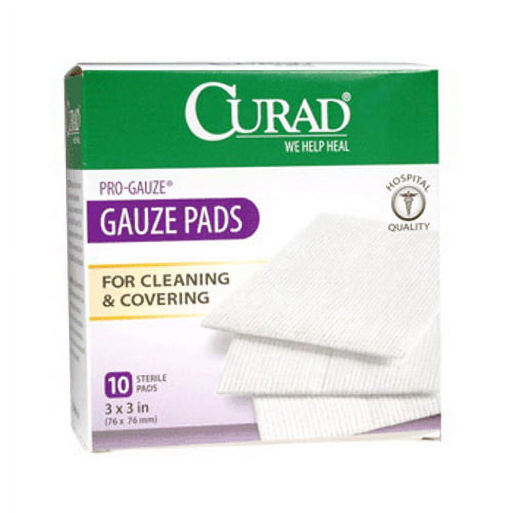 Curad Pro Gauze Pads, 3 X 3 Inches 10 Ea, 2 Pack