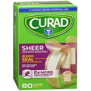 CURAD Sheer Bandages, Assorted Sizes, 80 Count