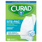 CURAD Site-Pad Post Surgical Dressing, Heavy Absorption, 5" x 9", 12 Count
