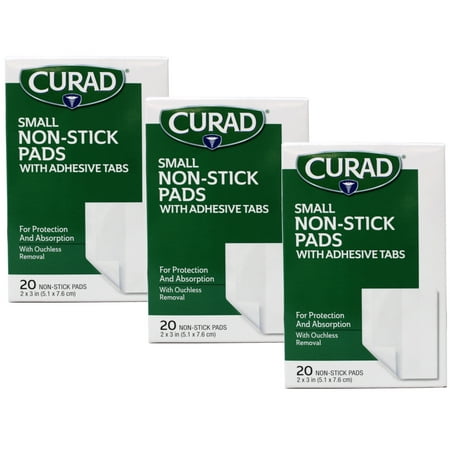 Curad Small Non-Stick Pads 2 x 3 in 20 ea (Pack of 3)
