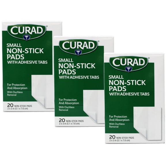 Curad Small Non-Stick Pads 2 x 3 in 20 ea (Pack of 3)