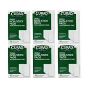 Curad Small Non-Stick Pads With Adhesive Tabs 2 Inches X 3 Inches 20 Each - 6 Pack