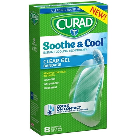 Curad Soothe and Cool Clear Gel Bandages 8 ea (Pack of 6)