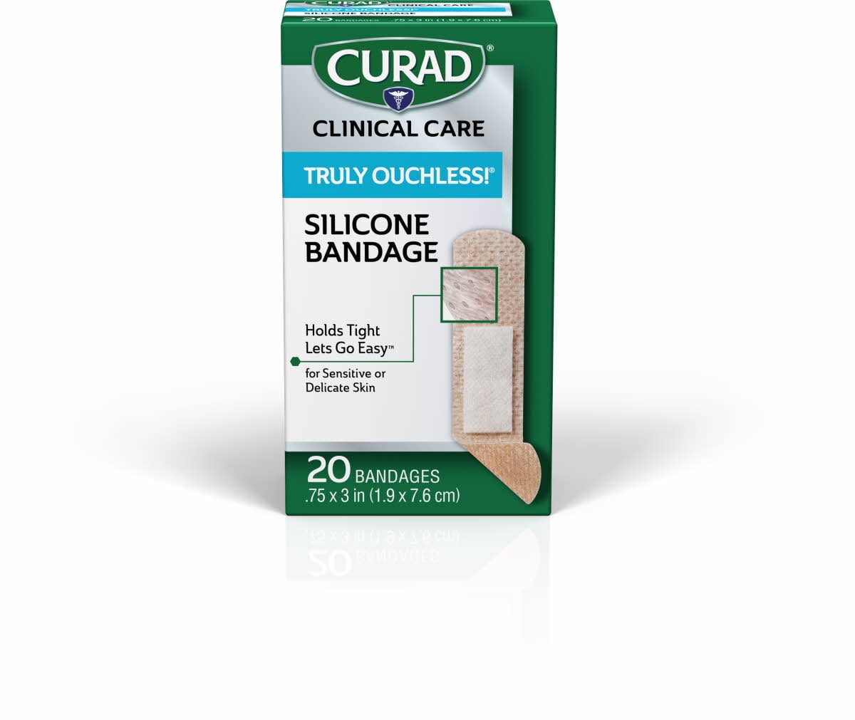 Curad Truly Ouchless! adhsve Bandages Flexible, LatexFree, 20 Ct