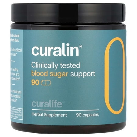 Curalin Advanced Glucose Support Capsules for Healthy Energy Levels, 90 Ea..