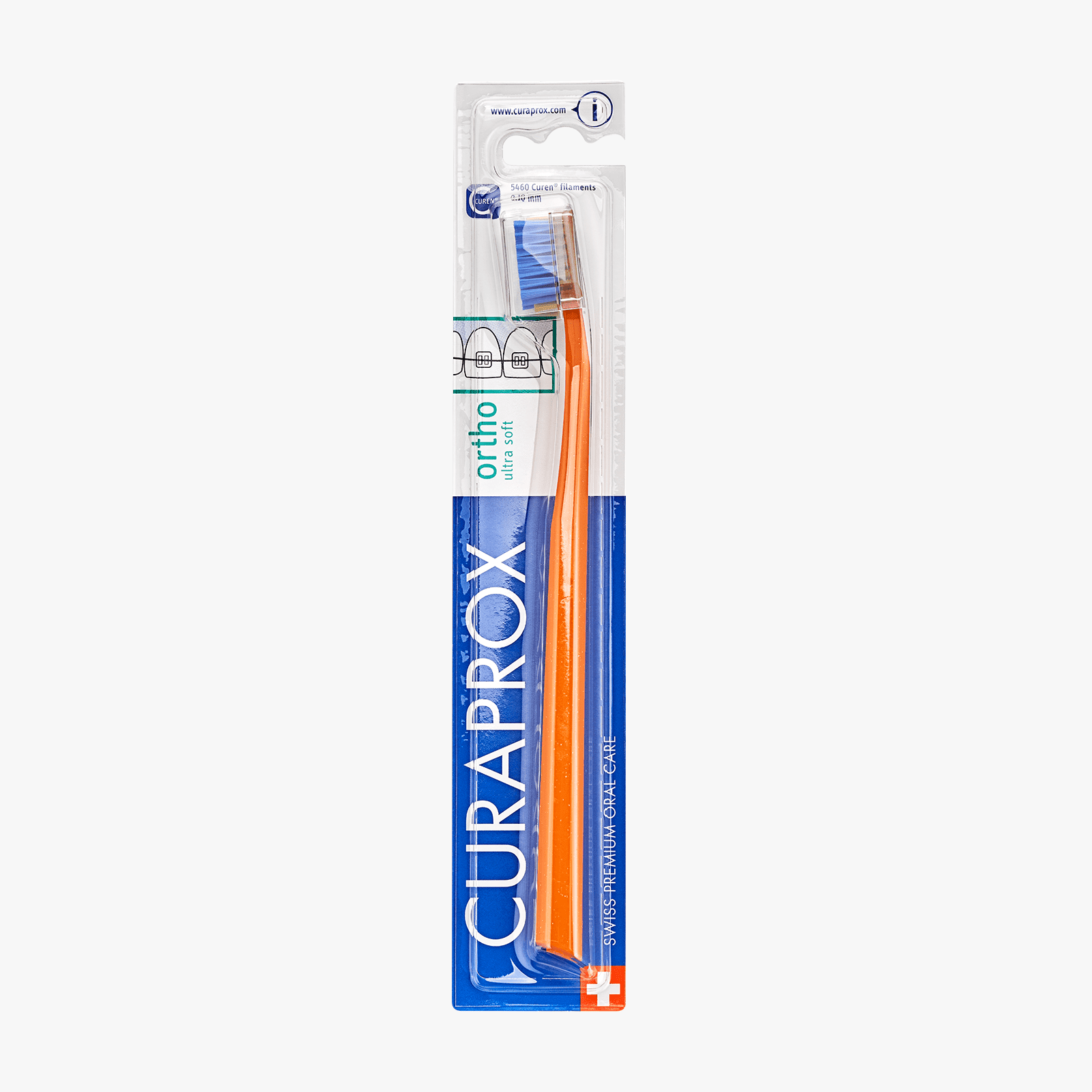 Curaprox CS 5460 Ortho, Ultra Soft Toothbrush with V-Trim for Gentle and Effective Braces Care