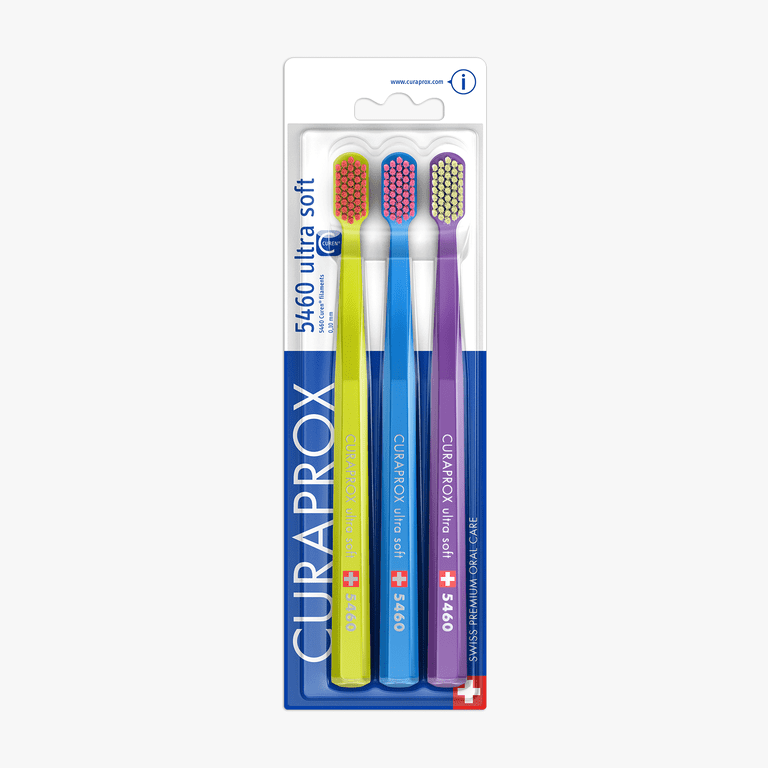 Curaprox Ultra Soft Toothbrush 3-Pack with 5,460 Curen Filaments