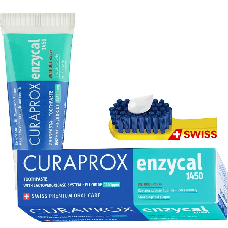 rika　　CURAPROX Curaprox Enzycal 1450 Gentle Toothpaste, 75ml - Healthy