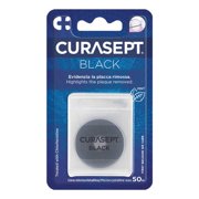 Curasept Floss - Filo Interdentale Nero Cerato con Clorexidina, 50m