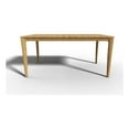 thumbnail image 1 of Curated Maison Cateline 63" Teak Outdoor Dining Table with Umbrella Hole Natural, 1 of 4
