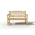 thumbnail image 1 of Curated Maison Dupont 2 Person Teak Outdoor Bench - 48 x 36.5 x 26, 1 of 4