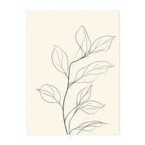 Simple Floral Line Art - Line Drawing Abstract Minimalist Modern Art ...