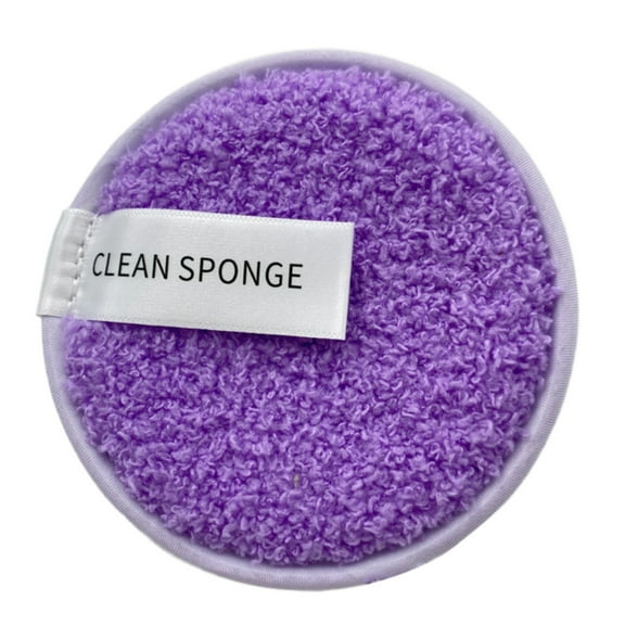 Curated Picks! Beauos Reusable Double-Sided Makeup Remover Pads, Round Fleece Cleansing Sponges, Gentle Washable Cloths for Face & Foundation, 1PCS Travel Size Set