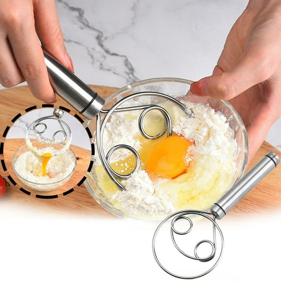 Curated Selection DreamyJuly Stainless Mixer Dough Hand Mixer Hand Mixer For Eggs Bread Cakes Pastries Pizza Dough the Perfect Baking Tool Mixing Mixing Kitchen Tool, Stainless steel coil pulverizer