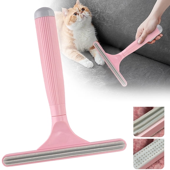 【Curated Selection】Dreamyjuly Double Scraper Manual Quick Cat Remover Special Cleaning Device for Pet Coat Scraping Tool, Double-Sided Shaving Brush 6001 Pink, E