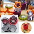 thumbnail image 1 of Curated Selection Shiogb 8Pc Stainless Flower Shaped Printing Vegetable and Fruit Cutting and Embossing, Stainless Steel Cookie Cutter Flower-Shaped 8-Piece Set (4 Large and 4 Small) in Red, 1 of 9