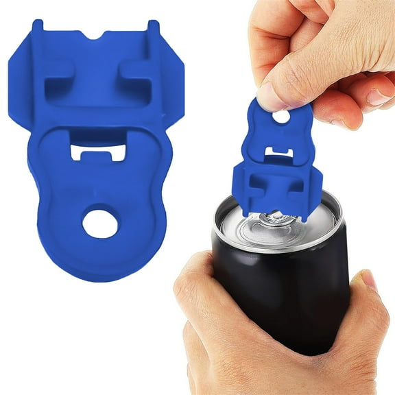 Curated Selection Shiogb Brightly Colored Home Drink Shield and Protector Plastic Can Opener for Beer Colas Or Drink to Cold Drinks From Picnic Barbecues (1Pc), Blue