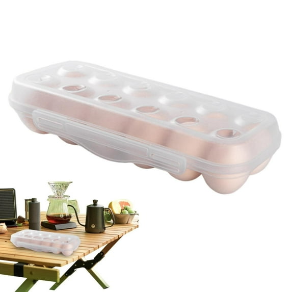 Curated Selection Shiogb Egg Storage Box | Stackable Egg Rack in Refrigerator Transparent Anti Collision Opening, Transparent Egg Cart A