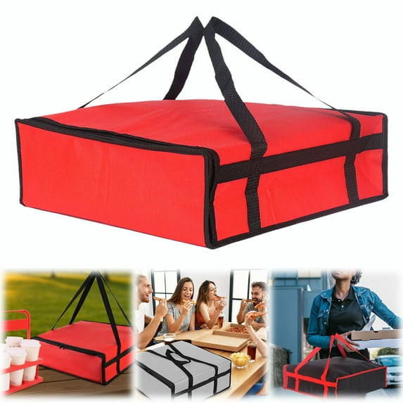 Curated Selection Shiogb Insulated Bag Large Capacity Pizza Bag (50X50X15Cm) Pizza Bags for Transport 20X20X6 Inch Insulated Non Woven Cloth Pizza Bag for Outdoor Picnic, Red