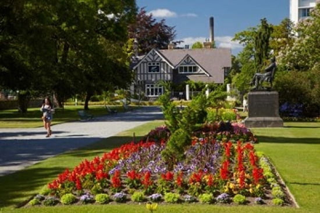 Curators House and Botanic Gardens Hagley Park Christchurch South Island New Zealand Canvas Art - David Wall DanitaDelimont (36 x 24)