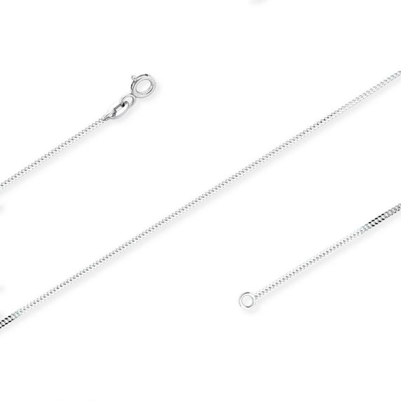 Curb (1.6mm) Sterling Silver Chain, 18", 20", 24", 30"