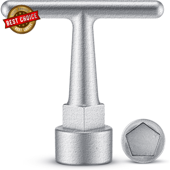 Curb Box Wrench for Pentagon Curb Boxes, Water Meter Wrench for Penta Socket, T