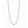 thumbnail image 1 of Curb Chain with Dapped Sun Links Station Style Sterling Silver - 16, 1 of 1