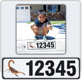 thumbnail image 1 of Curb-N-Sign®Curb Wrap® Address Sticker Decal, Customized Reflective Aluminum Curb Address Number for Front Doors, Windows, Curbs, or Walls with Animal Inserts, Letters (Large, Scorpion), 1 of 6