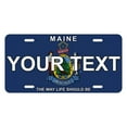 thumbnail image 1 of Curb-N-Sign® Custom License Plate, Made in USA Aluminum Composite Material Personalized License Plate for Car, Custom Front License Plate (6x12 Inches), Maine, 1 of 7