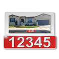 thumbnail image 1 of Curb-N-Sign® Customized Reflective Aluminum Curb Address Sticker Decal, Assorted Color Curb Wrap® Address Number, Letters (Small, Red), 1 of 6